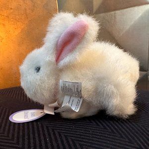 Rare VTG 1990 North American Bear Co. Inkie Dinkies Bunny Plush White Pink Bow